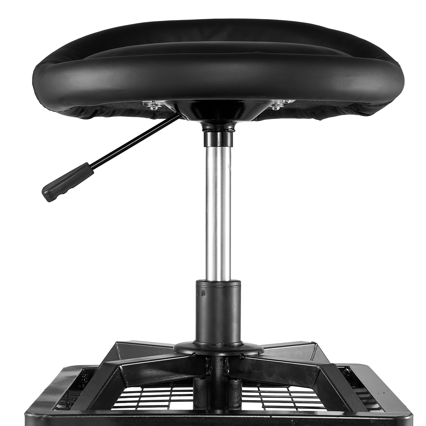 Adjustable Rolling Garage Shop Stool With Wheels And Padded Seat_voghion.com